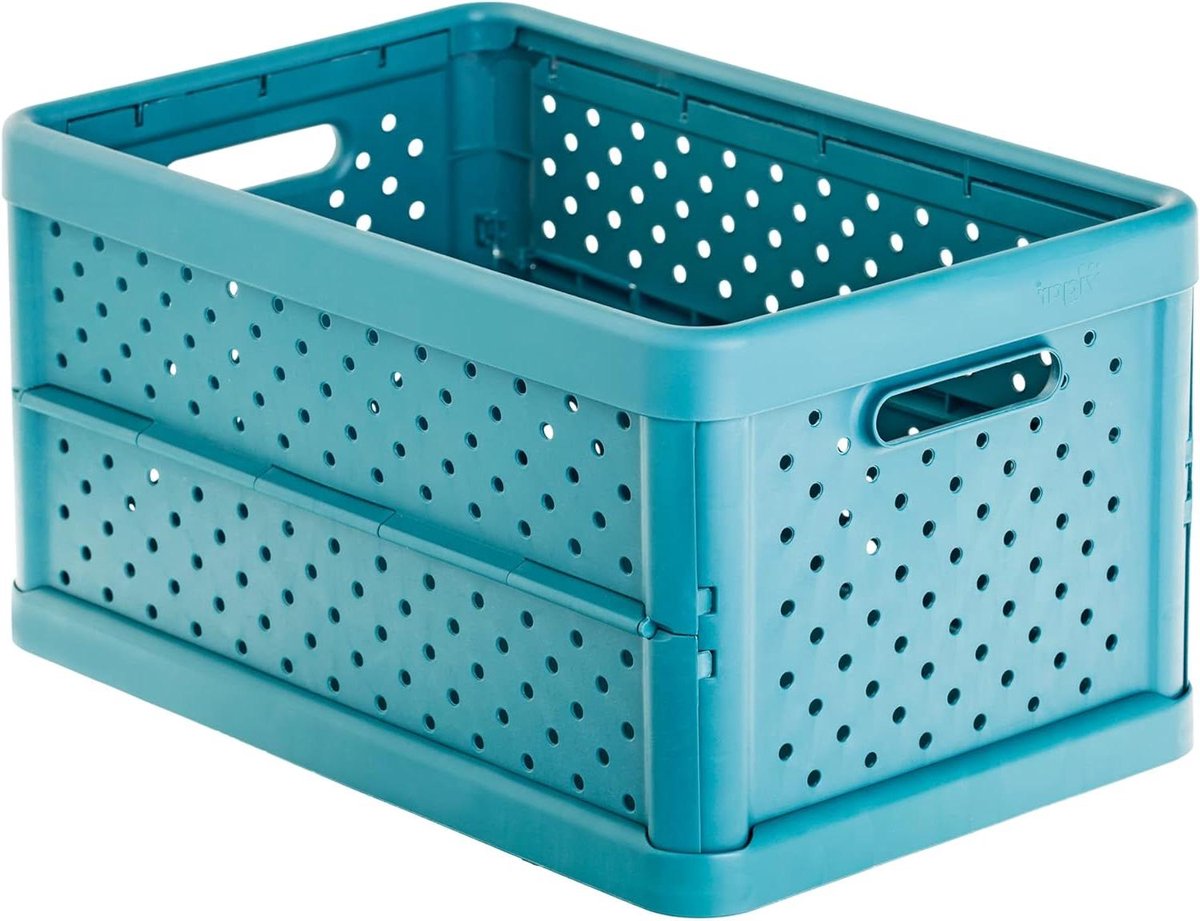 Opbergdoos - Mand Bak - Ruimte Ordenen - Opvouwbaar Ontwerp - 36 x 23 x 19 cm - Blauw