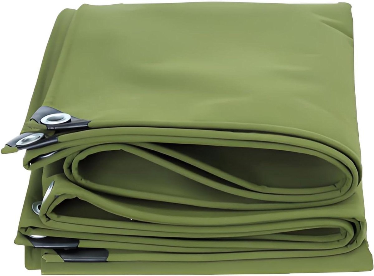 Groen Canvas Zeil - Waterdichte Tarpaulin Afdekzeil - Bescherming Buiten - Verstevigd Canvas PVC Coating - 1x2m - Groen