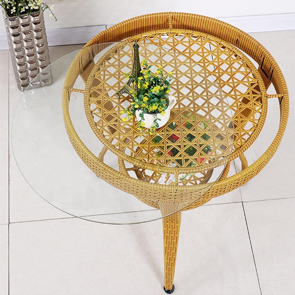 Glazen Tafelblad - Tafel Vervanging - Tafel Beschermen - Gehard Glas - 76 cm - Transparant