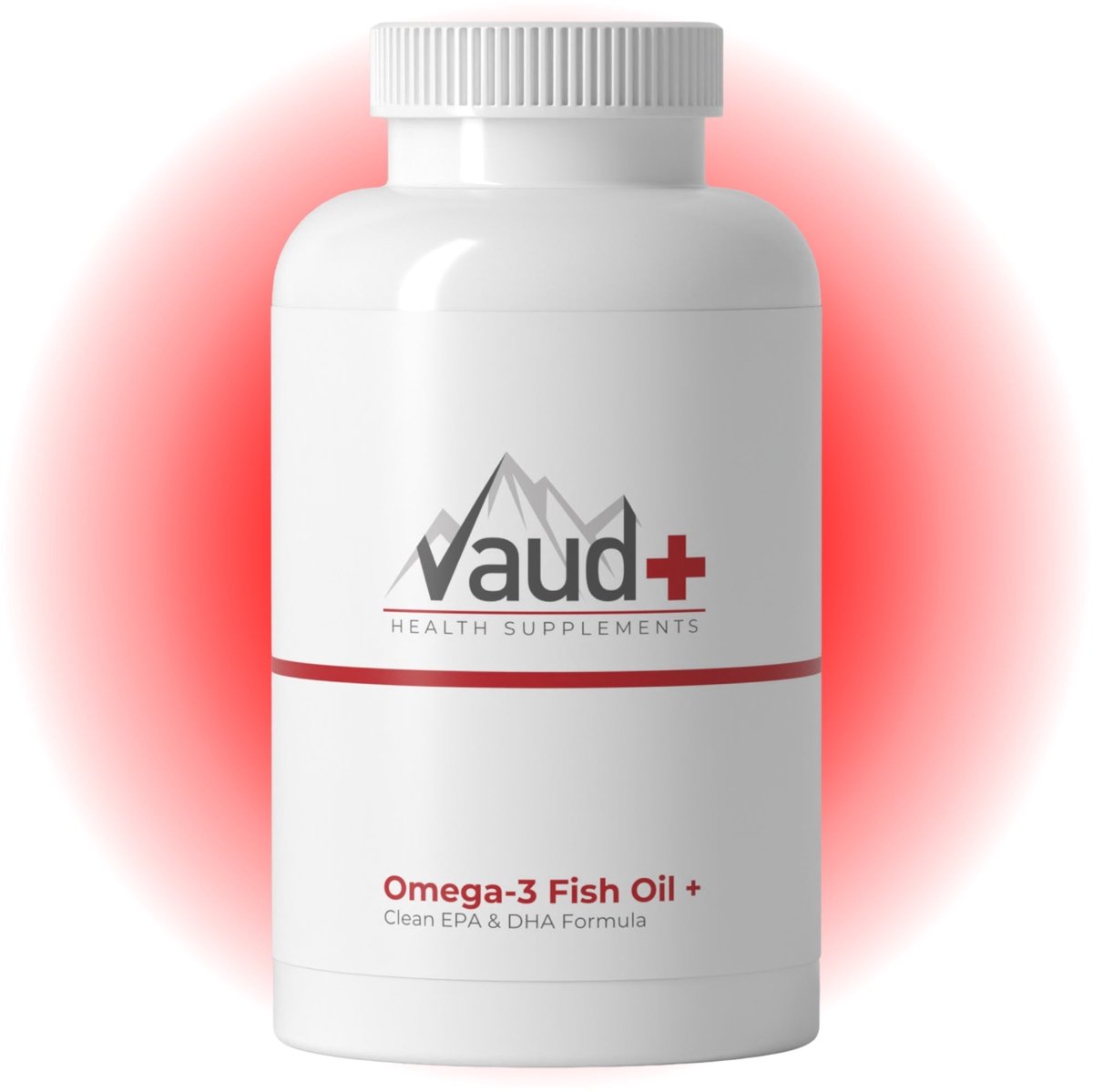 Vaud Omega-3 Fish Oil Softgels - 2000mg Hooggedoseerde Visolie per Dagdosering - Bevat 600mg Omega 3 Vetzuren (EPA & DHA) - Verrijkt met Vitamine E ter Bescherming van Cellen - Ondersteunt een Normale Hartfunctie en Gezonde Bloedvaten