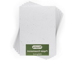 Papier met bloemzaadjes - Groeipapier Plantpapier - Creatieve projecten maken - 100% biologisch afbreekbaar - A4 21x30 cm - Wit