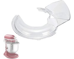 Splash Guard met Vulopening voor 4.5 of 5 Quart Standmixer - 5KN1PS Beschermende Waterkan voor de KitchenAid Mixer Deksel - Gietbowl en Schuin Hoofd, 4.5-5QT