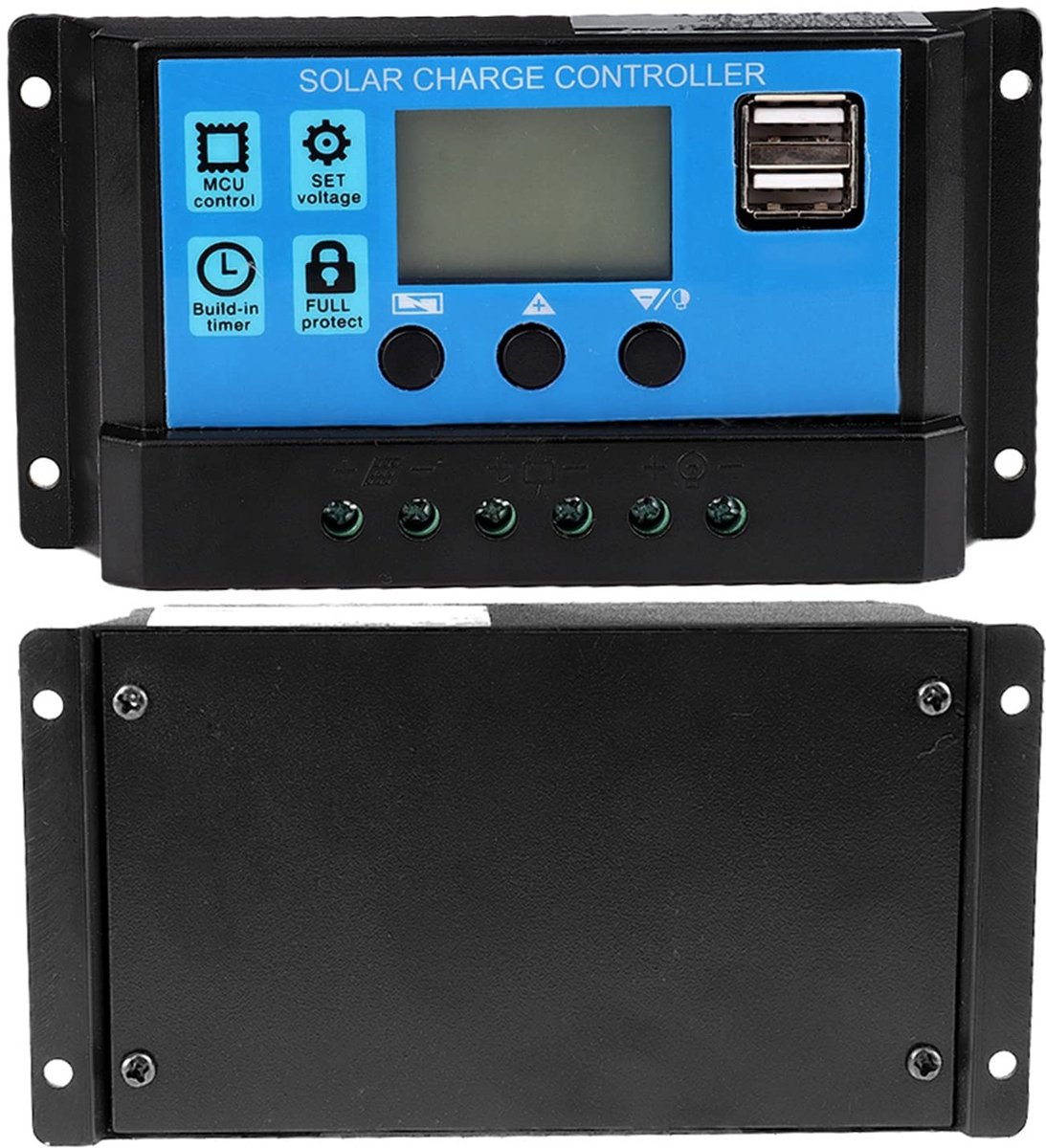 SPHProducts - Zonne-controller - 40A Solar Controller - Dual USB-poort - LCD-scherm - 12V 24V - Voor zonne-energie systemen - Gloednieuw