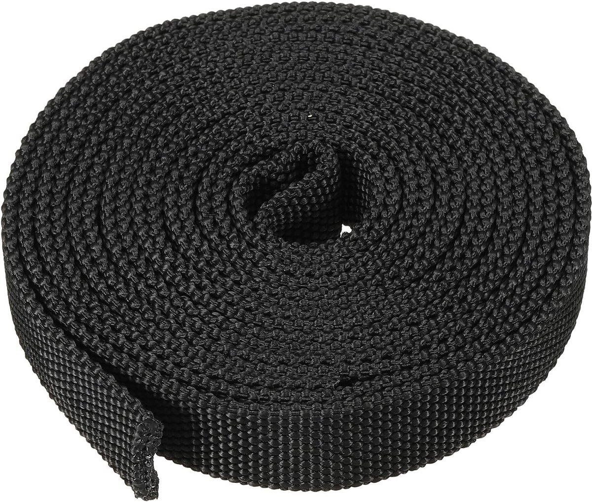 0.8 Inch ID 10FT Nylon Protective Hose Cover - Cable Cover Sheath - Bescherming voor Lassen Tig Branders - Hydraulische Slang - Zwart - Slangencover - Slangbescherming