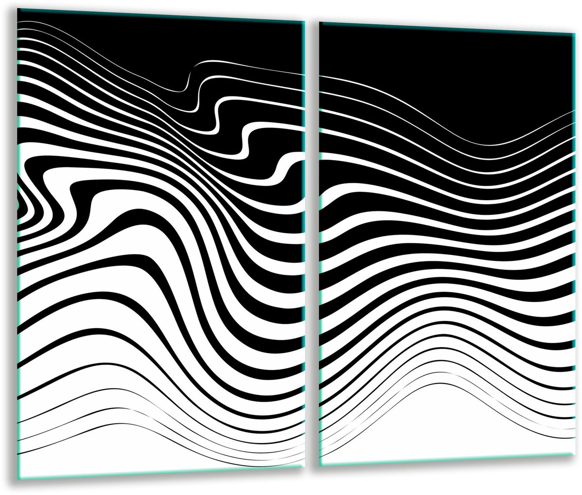 TMK ArtDeko - Snijplank - 2x 30x52 cm - Inductiekookplaten - Zebra