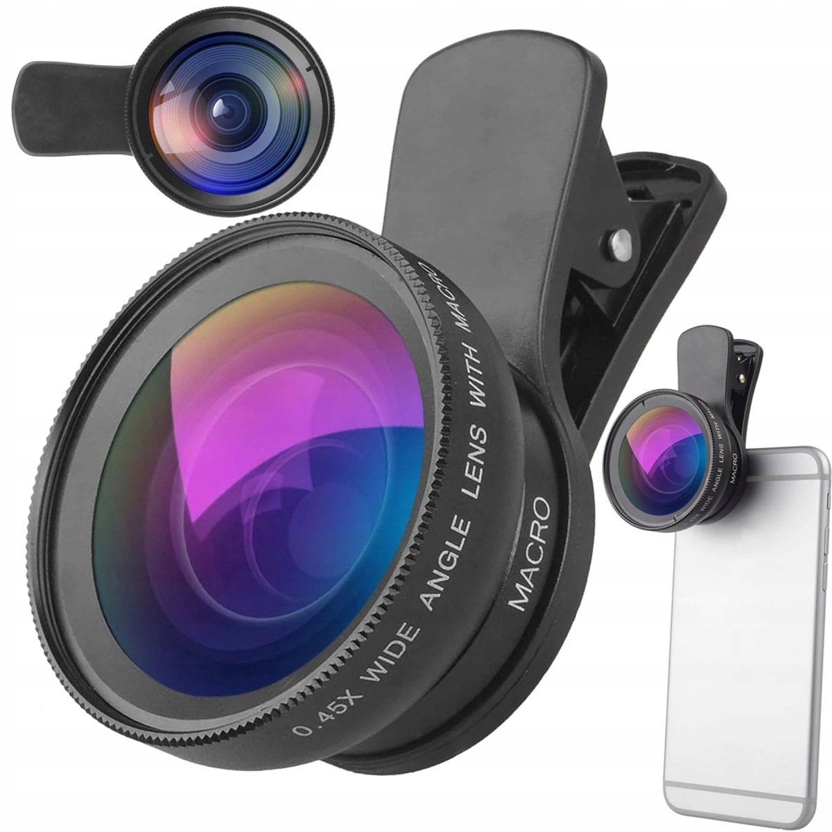Hangzhou A Link Star - Smartphone Lens - 2-in-1 0.45X Groothoek & 12.5X Macro - Universeel