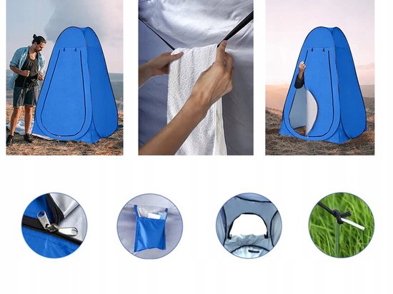 strand tent - blauw - omkleed ruimte van Vivora. — afbeelding 2