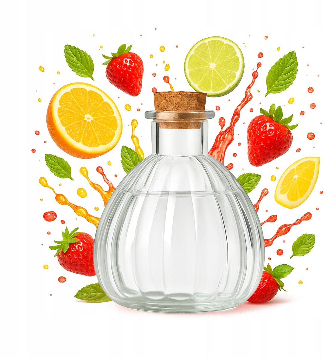 Bimberek VENICE - Glazen Karaf - 250ml - Natuurlijk Kurk - Italiaanse Stijl