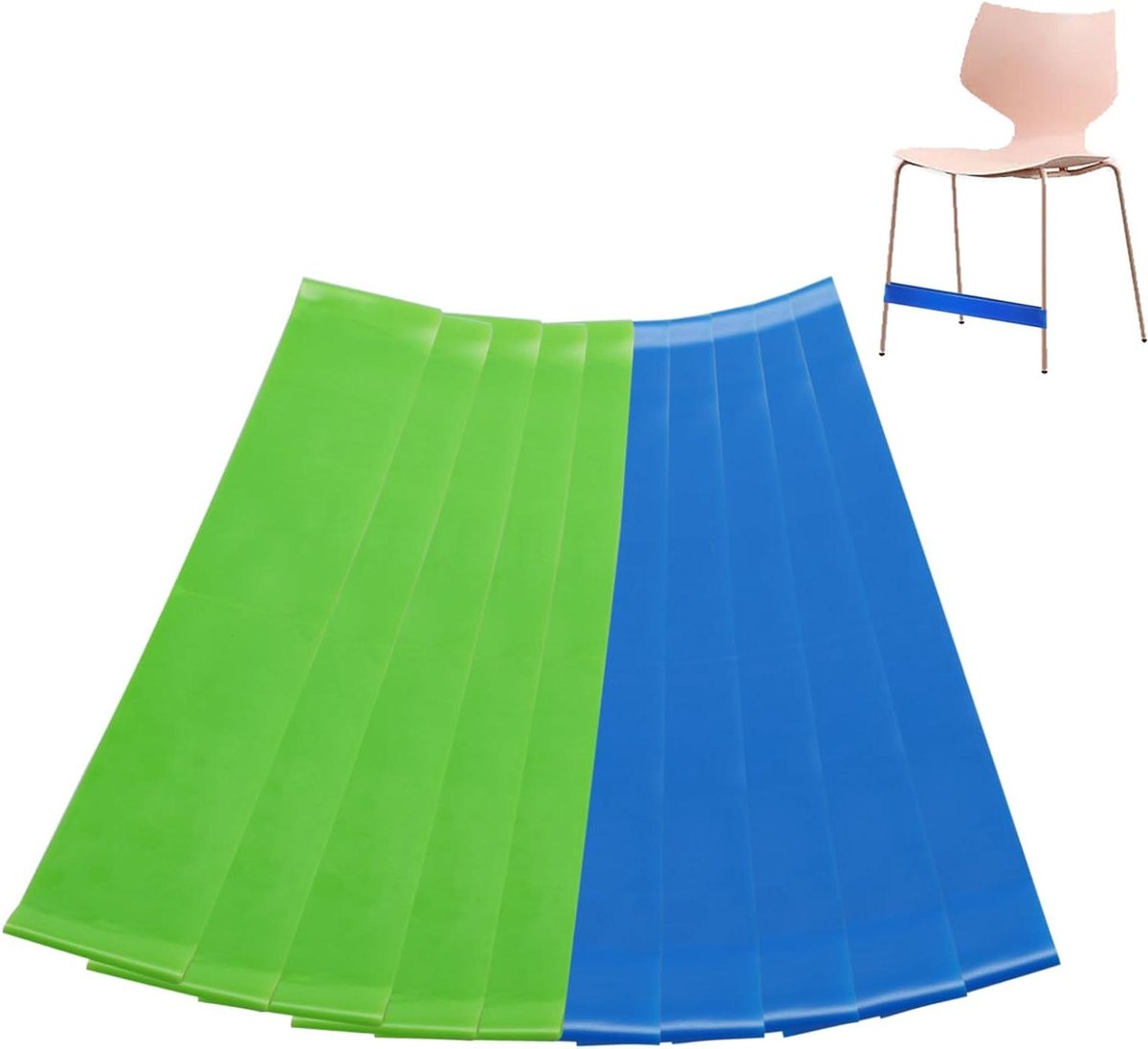 Stoelbanden voor kinderen - Zitriemen sensorisch - Sensorische prikkeling bevorderen - Hoge treksterkte - 30 x 5 cm - Blauw groen