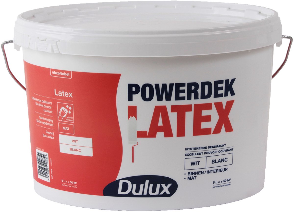 Dulux Powerdek Latex - Wit - Mat - 5L – foto 2