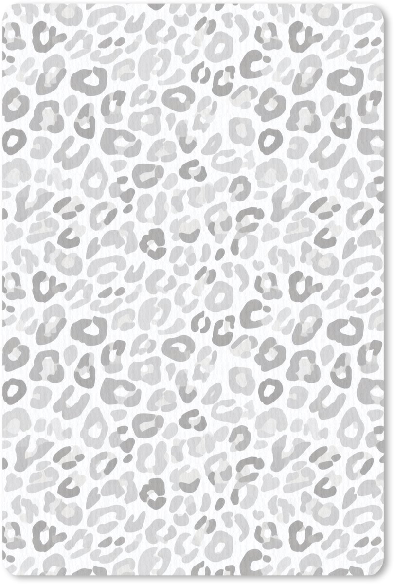 Muismat 13x20 cm - Mousepad Luipaard - Motief - Grijs - Muismatten