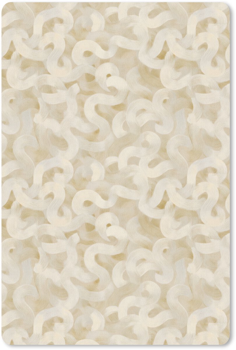 Muismat 13x20 cm - Mousepad Abstract - Lijnen - Beige - Muismatten