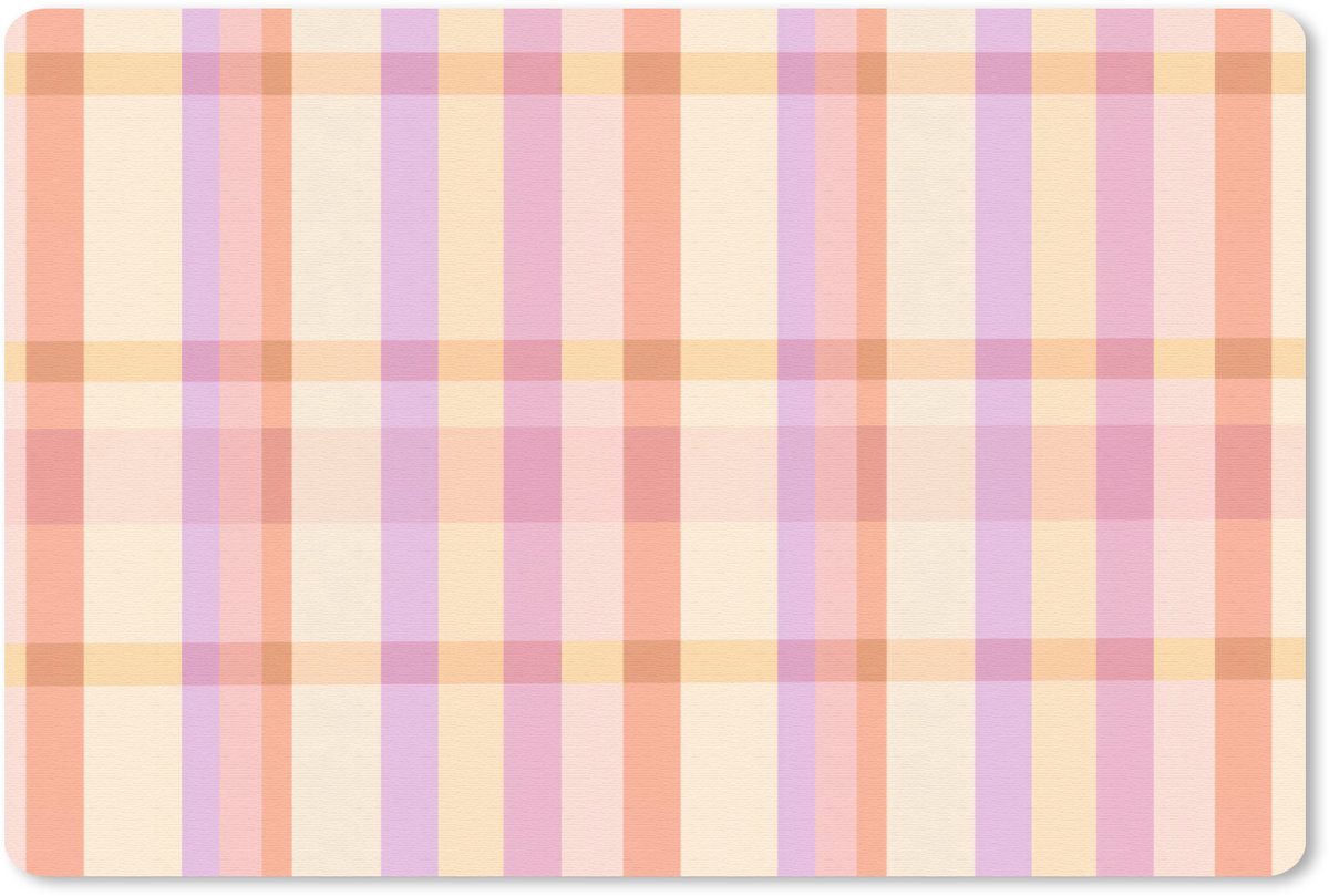 Muismat 13x8 cm - Mousepad Pastel - uitpatroon - Geometrisch - Muismatten