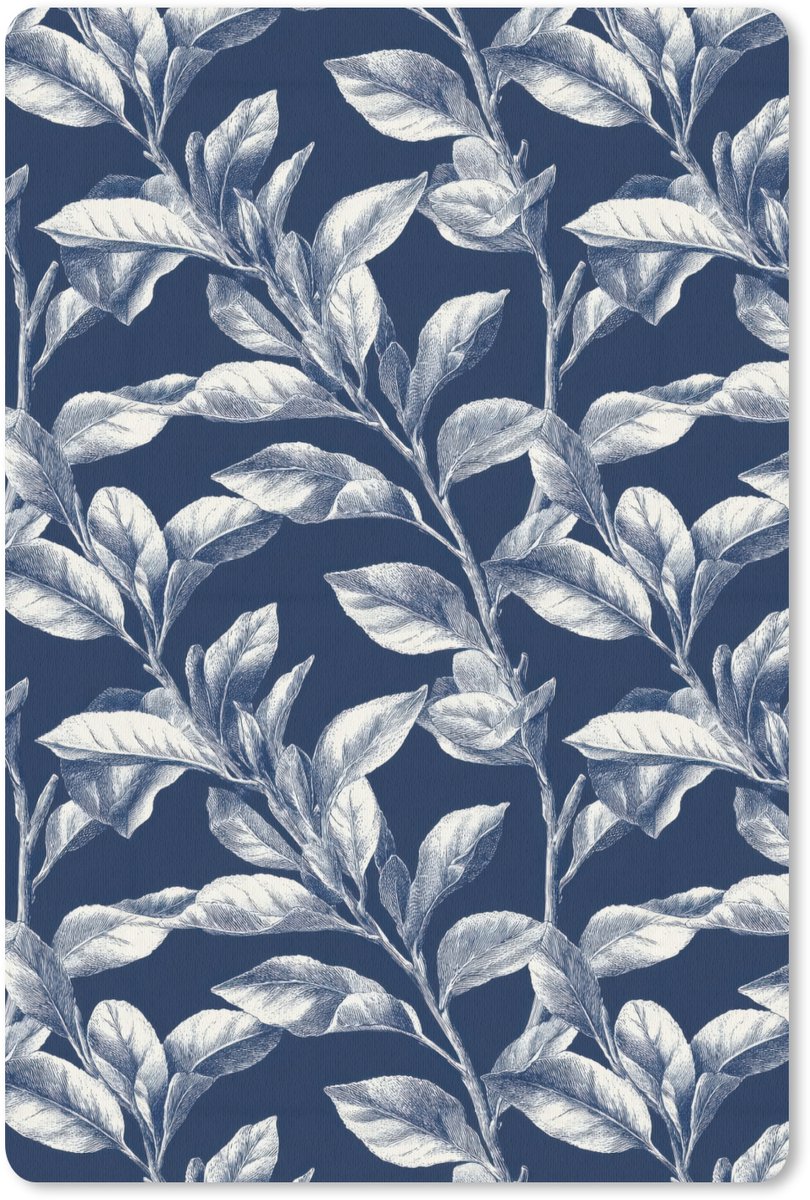 Muismat 13x20 cm - Mousepad Botanisch - Patroon - Blauw - Muismatten