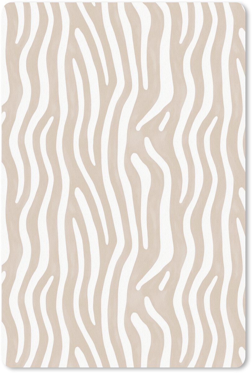 Muismat 13x20 cm - Mousepad Abstract - Zebra - Beige - Muismatten