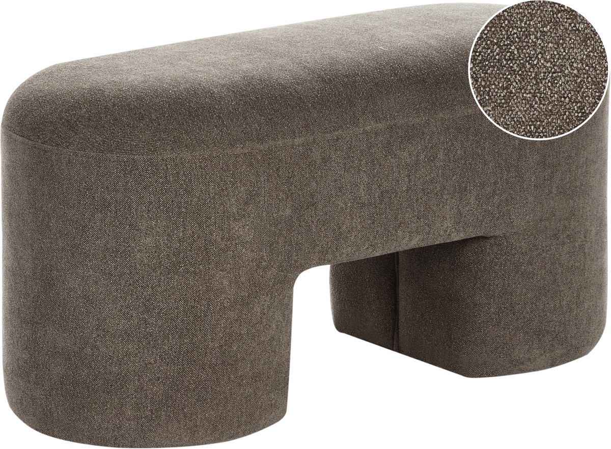 DECORAH - Bankje - Bruin - Bouclé