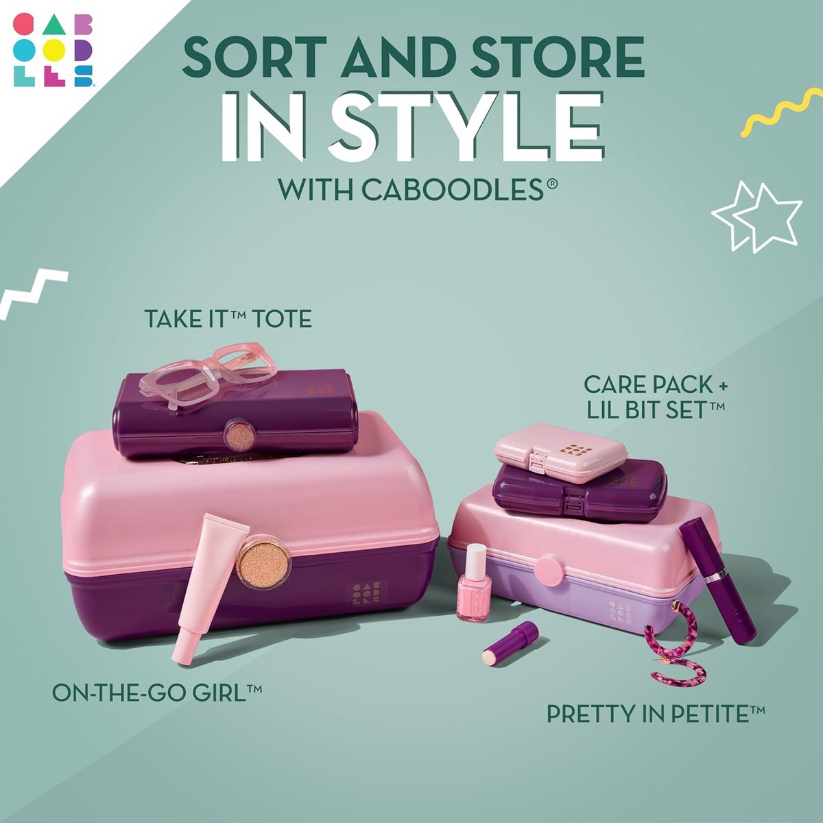Grote Make-up Tas met Automatische Lade en Spiegel voor Onderweg