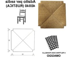 ZStyle Stoel Zitting - Vervangend Frame - Stoelen Vernieuwen - Handgemaakt Palustre Gras - 40 x 40 cm - Multicolor