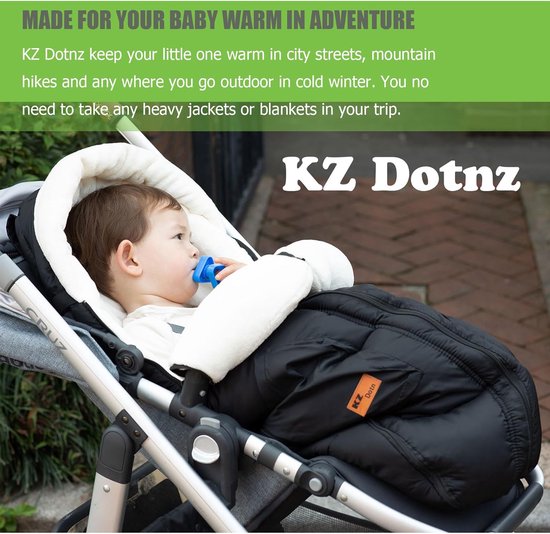 Winter Voetenzak - Baby Bunting Bag - Kinderwagen Warm Houden - Waterdicht Winddicht Materiaal - 978x495 cm - Grijs — afbeelding 4
