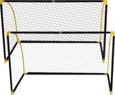 Umbro Voetbaldoel Set van 2 - Voetbal Goal 180 x 91 x 120 cm - Opvouwbaar en Snelle Montage - Voetbal Training Doel - Zwart/ Geel