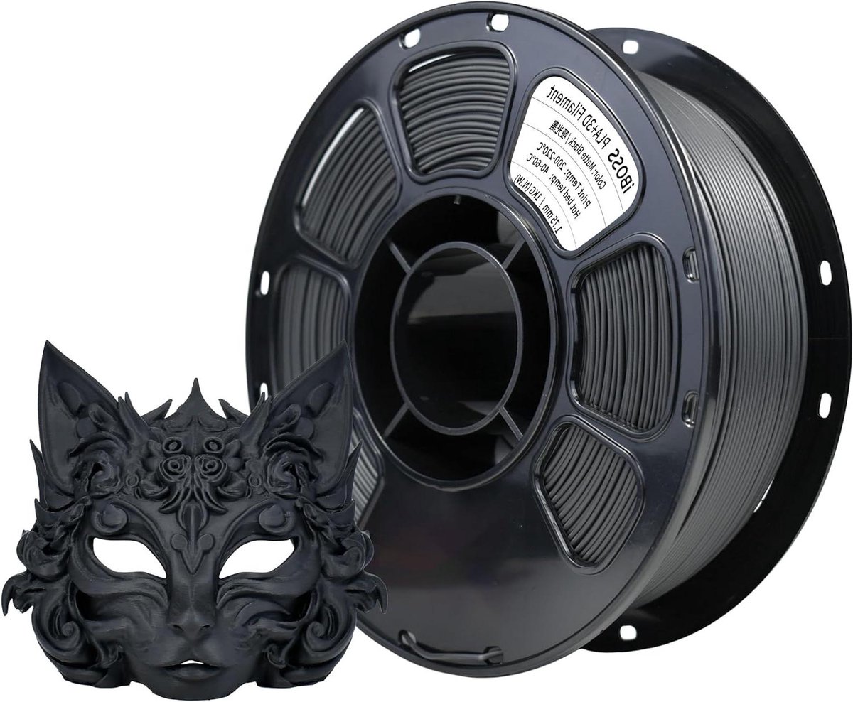 PLA+ Filament - 3D Printer Draad - 3D Prints Maken - Mat Zichtbaar Effect - 1 kg - Zwart