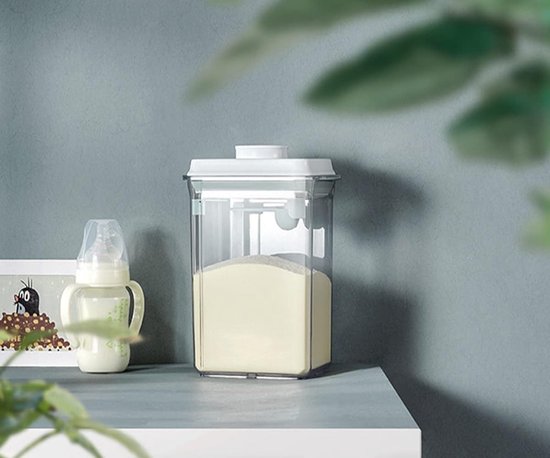 Poedermelkverdeler，Afsluitbare poedermelkcontainer, draagbare opbergdoos van voedselkwaliteit voor poedermelk. Vochtbestendig, afsluitbaar ontwerp, geschikt voor het bewaren van poedermelk en voedingsmiddelen (2,3 liter) — afbeelding 2