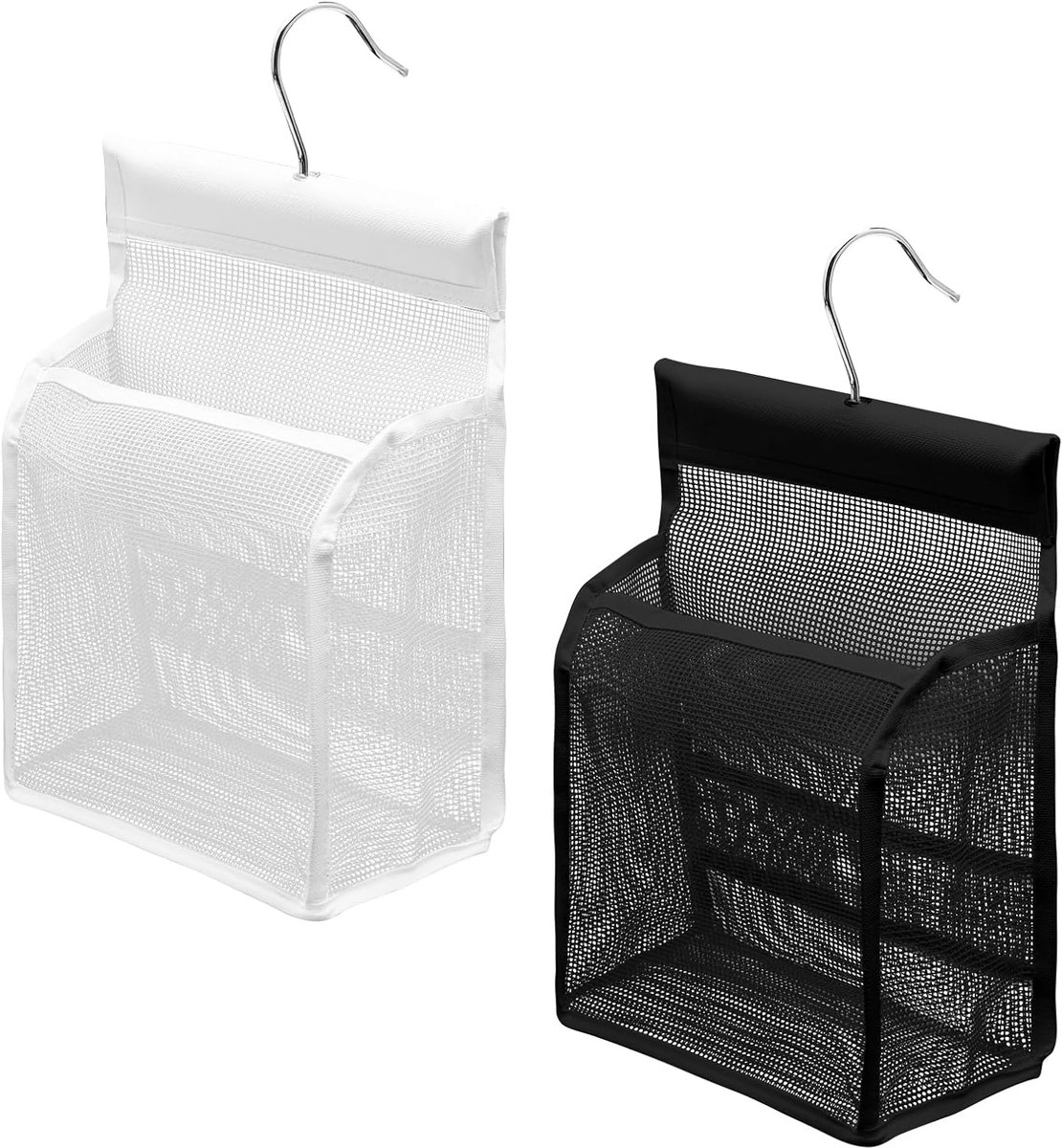 Wasknijperzakken - set van 2 met haken - flexibele hangorganizer voor badkamer - keuken en camping - opslag - hangend voor wasknijpers - badkameraccessoires - reisaccessoires - multifunctionele opbergoplossing