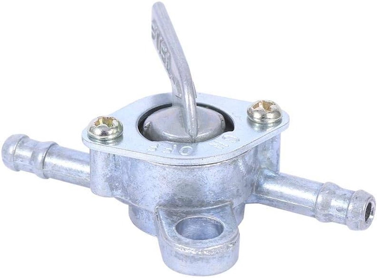 Aluminum Pit Dirt Quad Motorcycle Fuel Tank Valve - in-LINE ON-Off Switch - brandstofklep petcock afsluiter - motorfiets accessoires - quad onderdelen