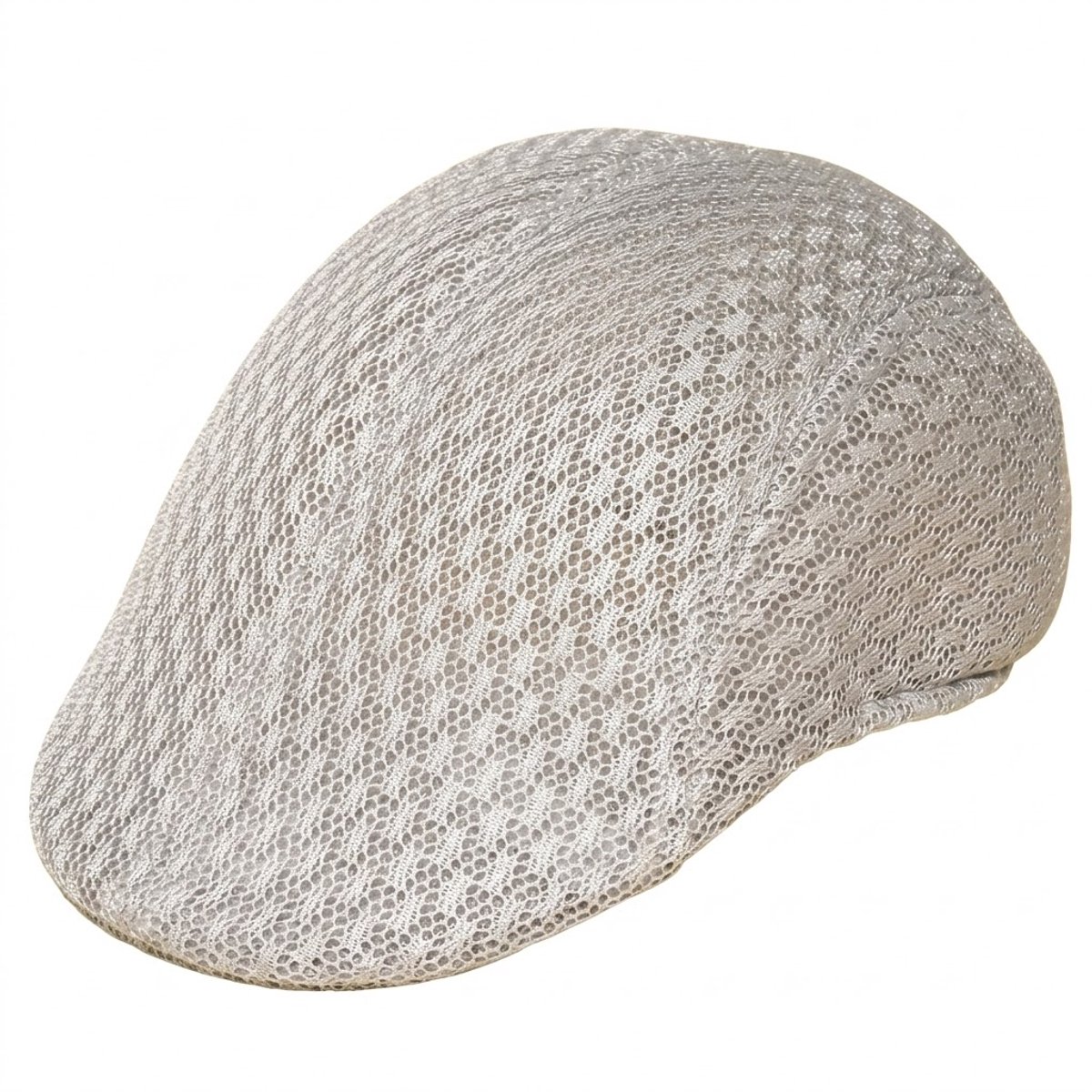 Lichtgrijze mesh flat cap heren en dames – ademende retro pet met lichtgewicht design – Koreaanse stijl forward cap met gebogen vorm voor outdoor en dagelijks gebruik