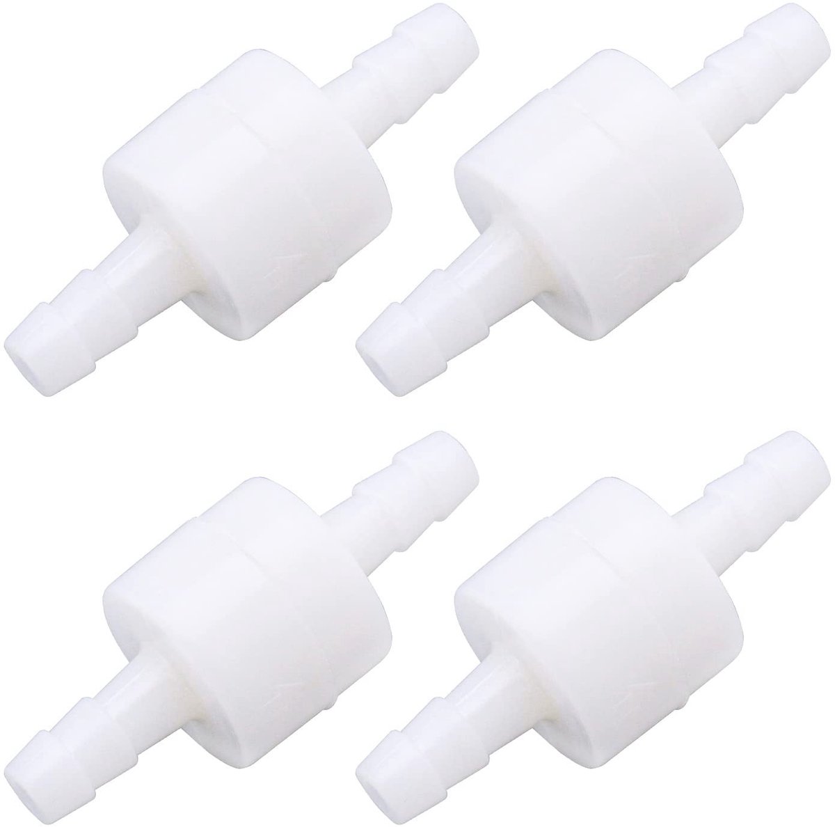 Allecto - Eenrichtingsklep - Kunststof - Duurzaam - 6mm - Terugslagklep voor Water en Lucht - Ideaal voor Waterbehandeling - Wit
