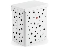 WESCO Wasmand Duo 1 met Inzet | 64 Liter | Duo Wasbox (2x32 Liter) | Metaal - Mat wit | Waskorf