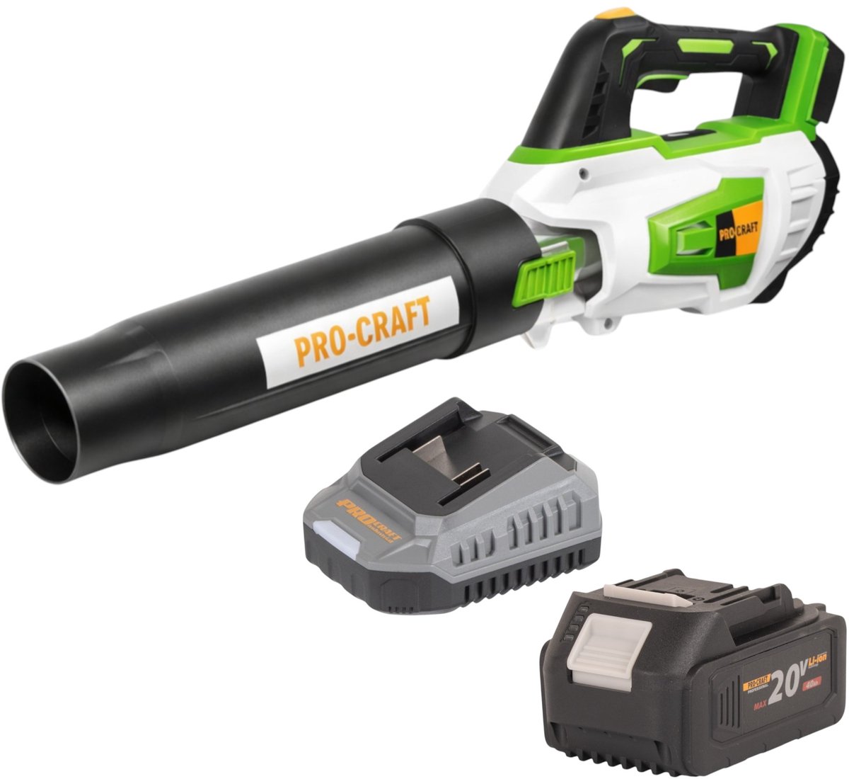 Procraft PB20 accu bladblazer 20 V TURBO + 1x accu 4,0 Ah + oplader
