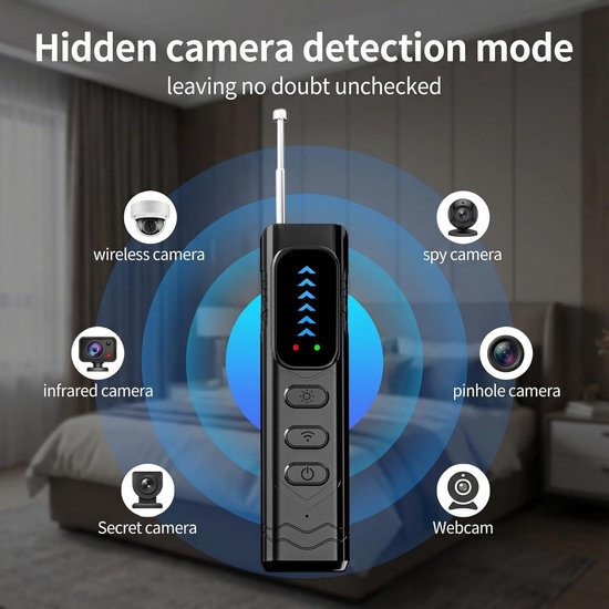 Hidden Camera Detectors,Anti-Spying Device,Portable GPS Tracker Detector and Bug Sweeper Device,Wireless Signal and RF Scanner,Hidden Camera Finder for Travel,Hotels,Home,Office,Car — afbeelding 5