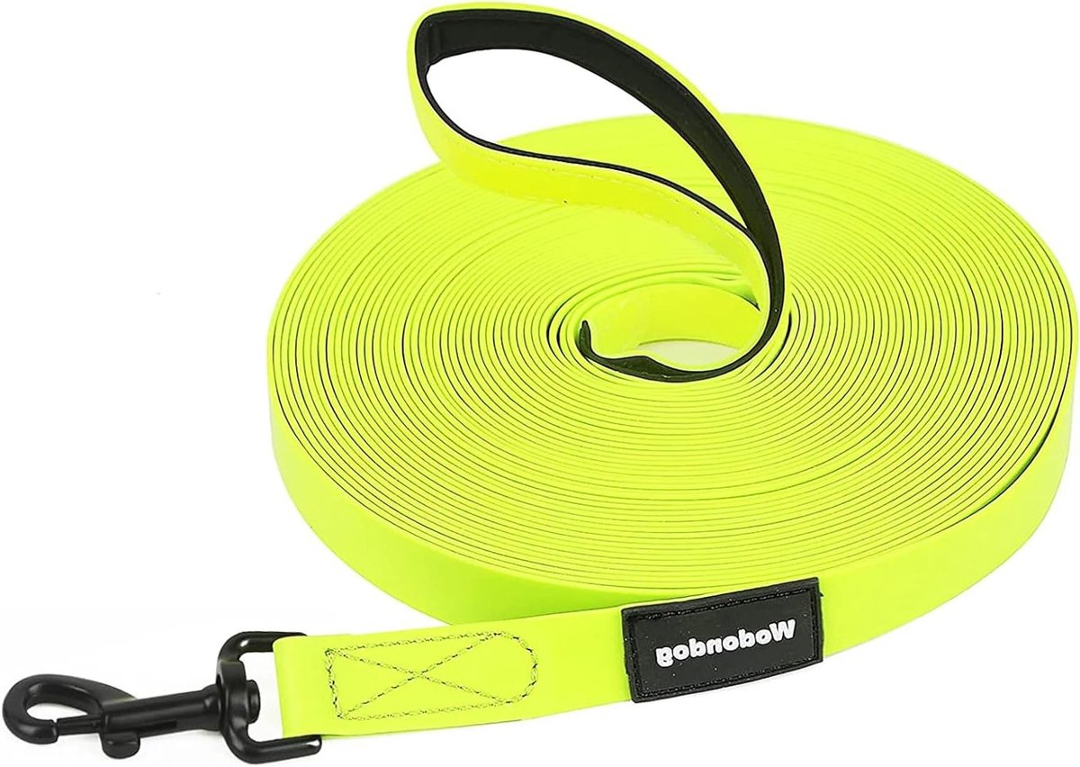 Waterproof Dog Lead with Soft Handle and Storage Bag - Long Leash for Large and Small Dogs