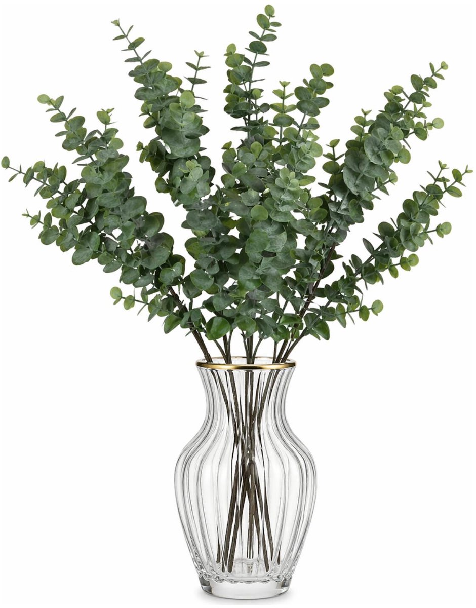 Mica Decorations Kunstbloem - 5x - Eucalyptus kunsttak - grijs/groen - 65 cm - decoratie