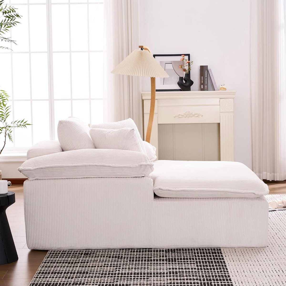 Cloud Comfort Luxe Corduroy Relax Fauteuil 1-Zits 122x177x92 cm – Extra Comfortabele Loung