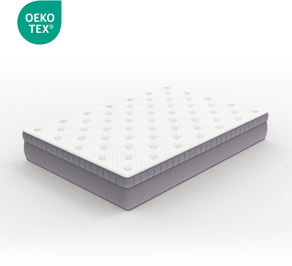 Pocketvering Matras 140x200 cm – H3 Stevig – 25 cm Hoog – 7 Zones Ergonomisch – OEKO-TEX Gecertificeerd – Met Comfortschuim & Verstevigde Randen