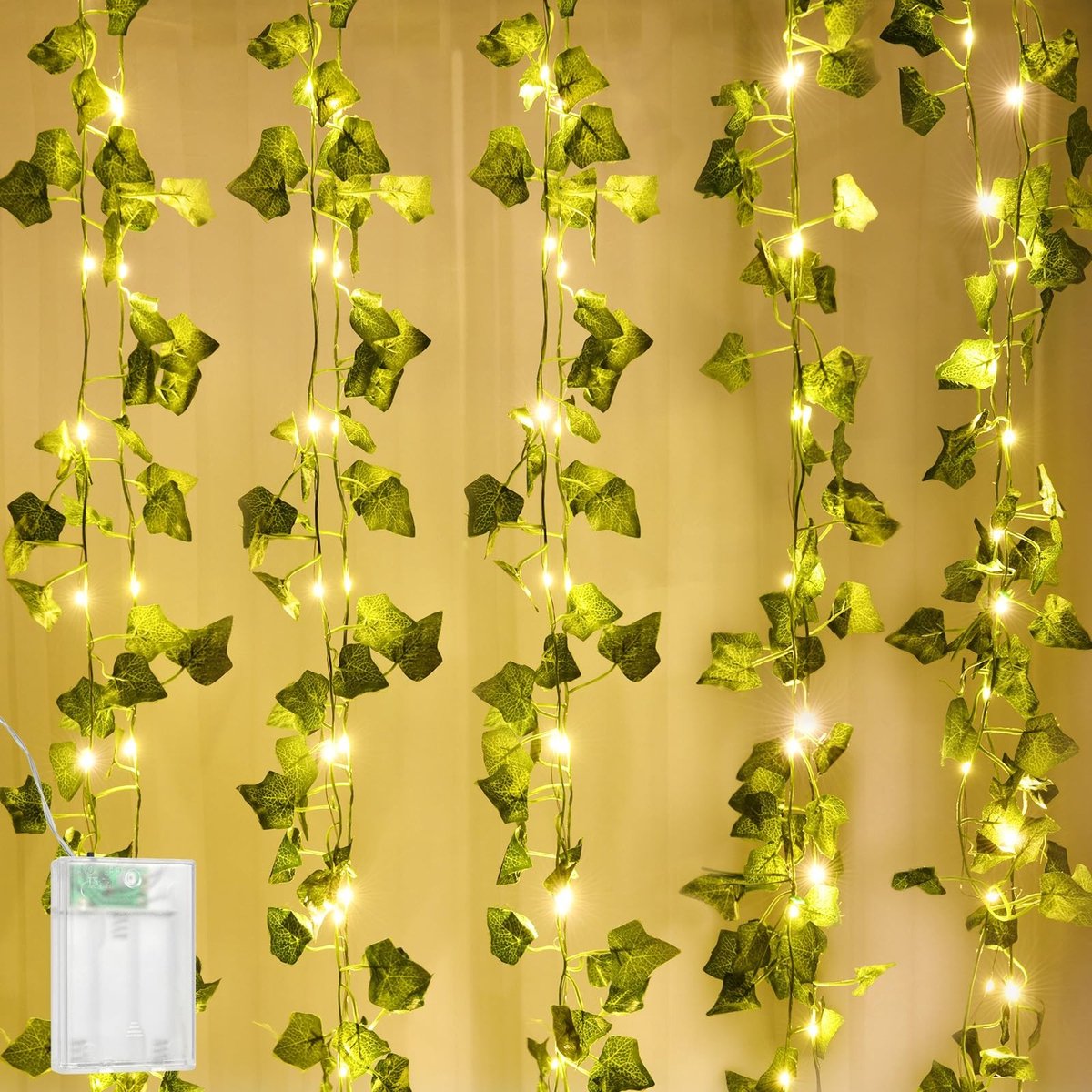 Allecto - Kunstmatige Klimop Fairy Lights - 100LED - Sfeervolle verlichting - 10 m/32.81ft - Waterdicht - Decoratieve verlichting - Geschikt voor s...