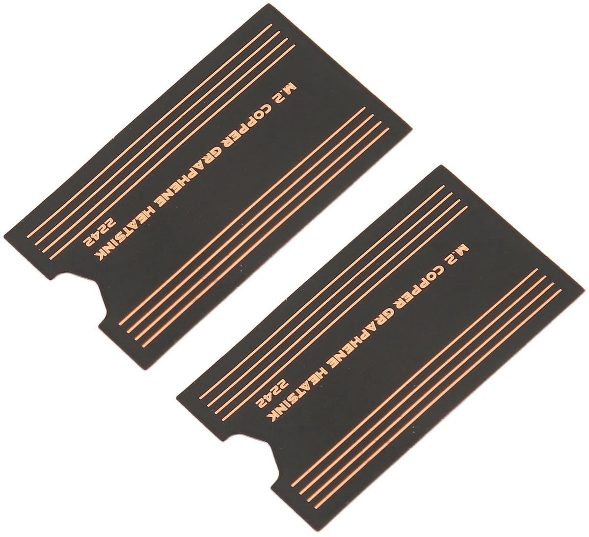 Allecto - SSD 2242 Thermal Cooling Pad - Snelle warmtegeleiding - Geschikt voor Gaming - Messing en Grafeen - 2 Stuks - Verbeter je koeling