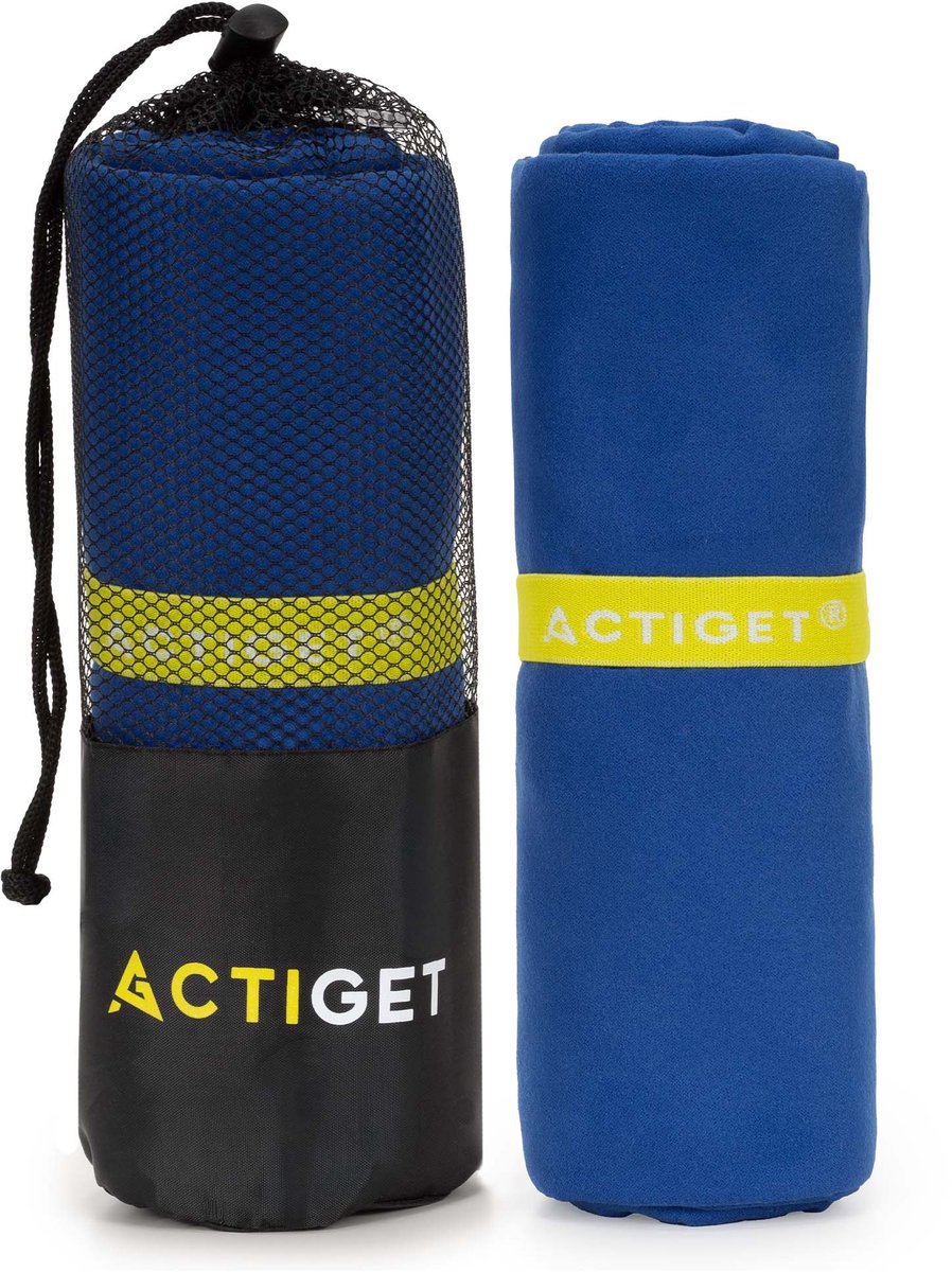 Actiget® Strandlaken | Badlaken | Strandhanddoek | Microvezel | 180 x 100 cm | Zwart