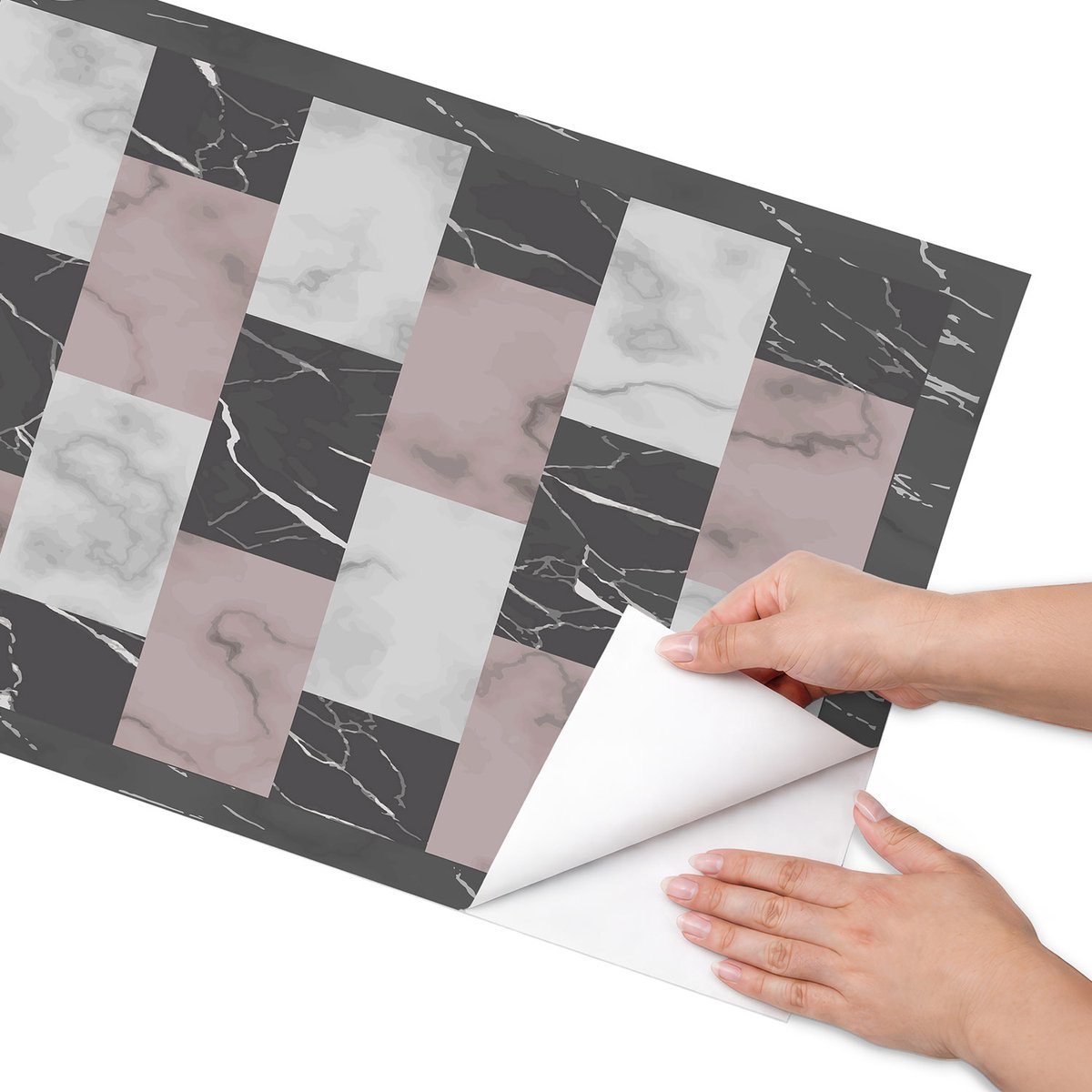 Coloray Meubel Wrap Folie - Zwart Meubelfolie - 50x100 cm - Plakfolie Meubels Marmerstijl - Decoratiefolie Zelfklevend - Modern Meubelfolie - Meubelfolie Zelfklevend - Badkamer decoratie - Achtergronden en patronen