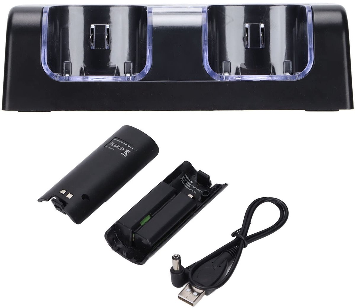Allecto - Oplaadstation - Dual Charging Station - 2800 mAh Batterij - Voor Game Controllers - Snellader - Compatibel met Meerdere Controllers