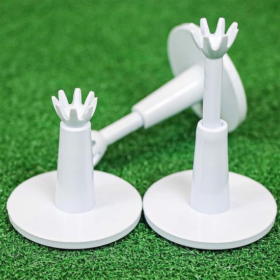 Verstelbare Golf Tees - Golf Balhouders - Golf Training - Zachte Rubberen Balhouder - 3 stuks - Wit — afbeelding 5