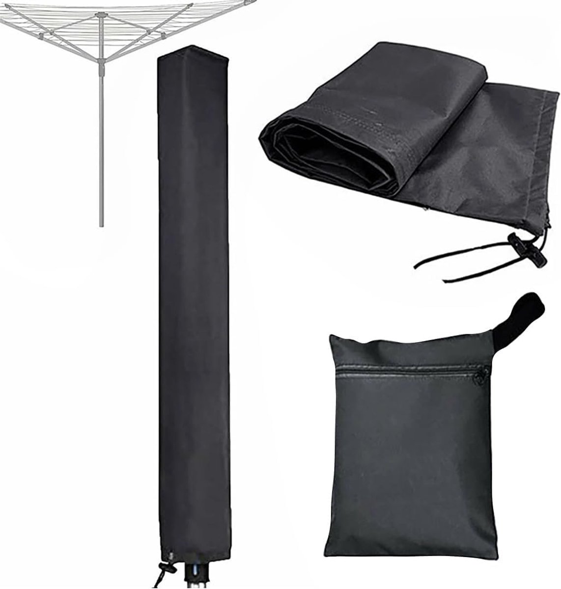 QUOVO® Parasolhoes Staande Parasol - Parasolhoes - Parasol Hoes - Zwart -16cm x 16cm x 180cm