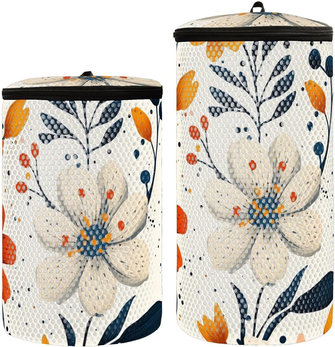 Delphinium Wit en Geel Schoen Waszak Voor Wasmachine Sneaker Waszak Set van 2 Schoen Waszak Tas Voor Wassen Schoenen