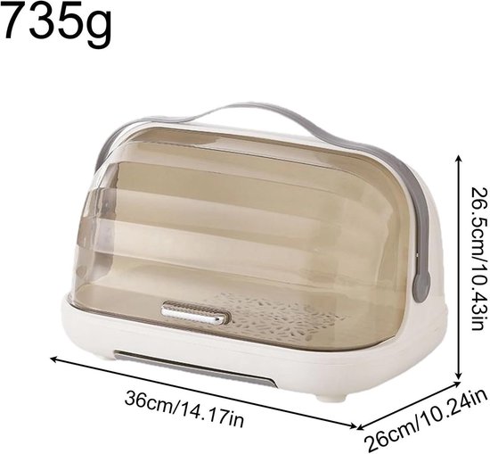 Opbergrek Babyflessen - Drogen Organizer - Hygiënisch Drogen - Stofvrij Deksel - 29x28x29 cm - Crèmekleurig — afbeelding 5