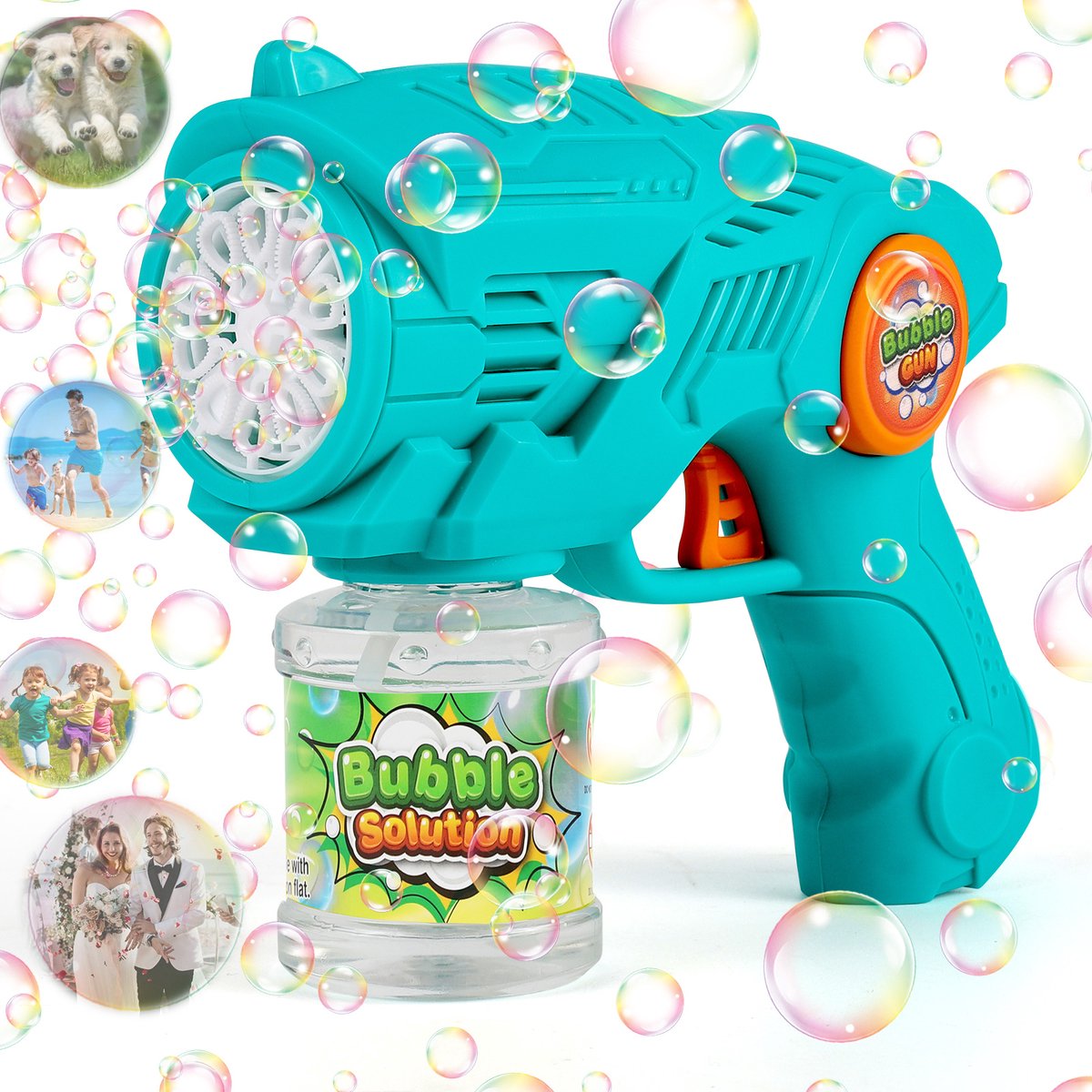 Dreamhigh® Bellenblaasmachine Elektrisch - Inclusief 110 ml Bellenblaasvloeistof – Bubble Blower voor Kinderen - Buitenspeelgoed 3+ voor Feestjes & Zomerpret - Blauw