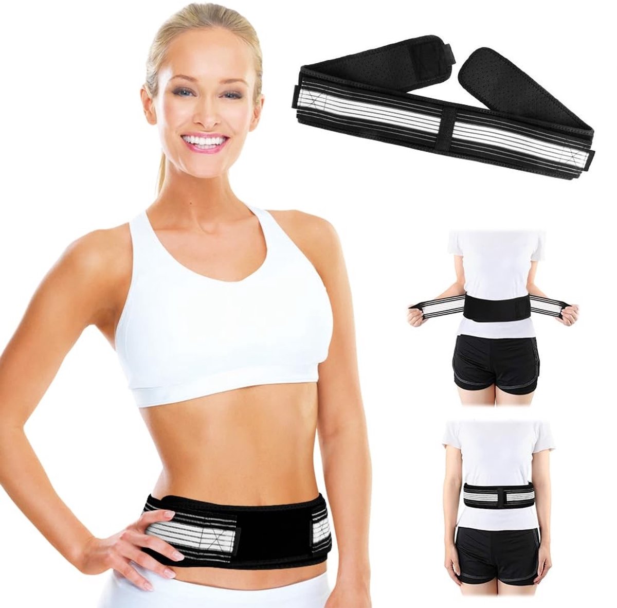 Dailygoods- Ortho-riem 120 cm - Pijnverlichting onderrug - Ischias - Rugcomfort - Ademend materiaal - Duurzaam comfort - Heupriem