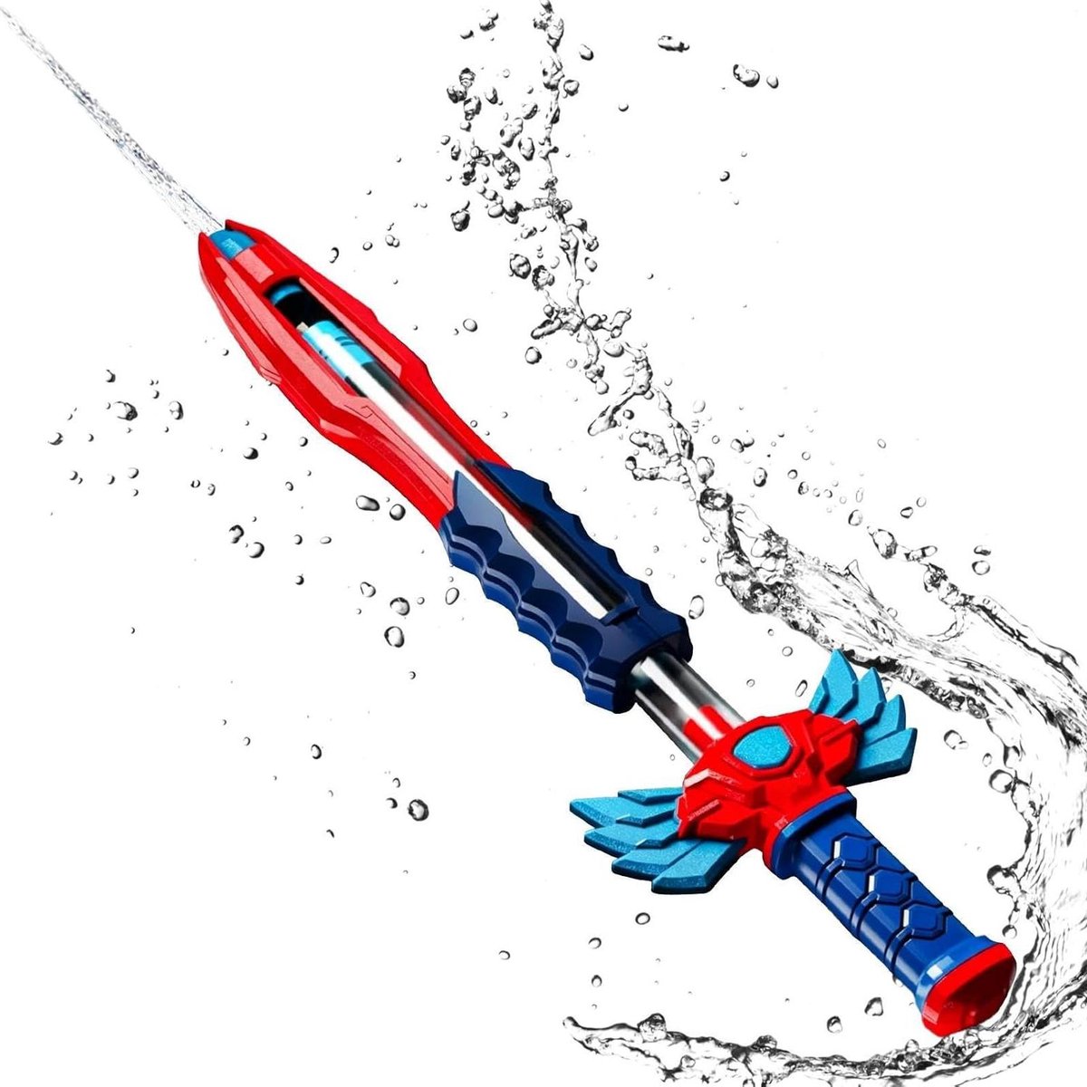 Waterspuit Soaker - Waterkanon Uittrekbaar - Buiten Spelen - Vijf Gaten Systeem - 43 x 16 x 5 cm - Blauw