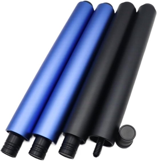 Biljartkeu Verlenging - Keu Verlenger - Biljart Spelen - Telescopisch Verstelbaar - 229 cm - Zwart Blauw — afbeelding 4